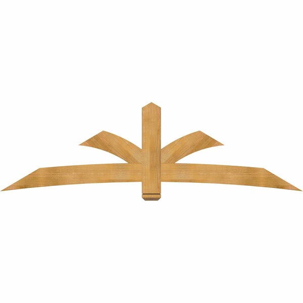 Ekena Millwork Davenport Rough Sawn Timber Gable Bracket, Western Red Cedar, 96"W x 28"H x 2"D x 6"F, 7/12 Pitch GBW096X28X0206DAV00RWR - main